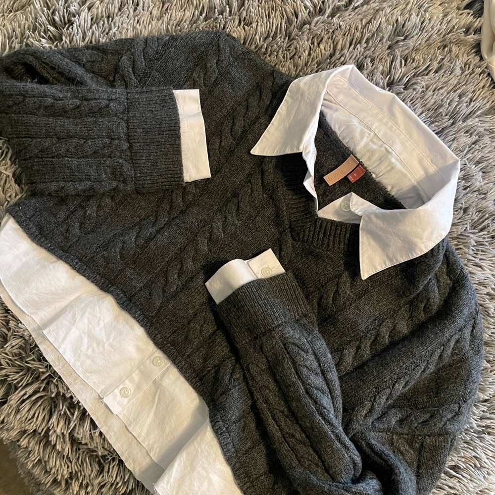 Pilcro || Anthropologie. Schoolgirl knit Top Size: XL
